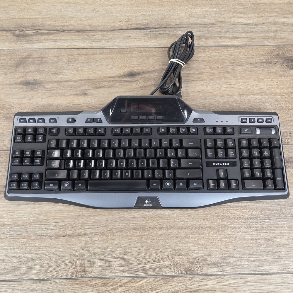 Logitech G510 Wired Gaming Keyboard LCD Display Programmable G-Keys USB Tested